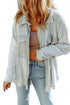 Contrast Flap Pockets Relaxed Shacket